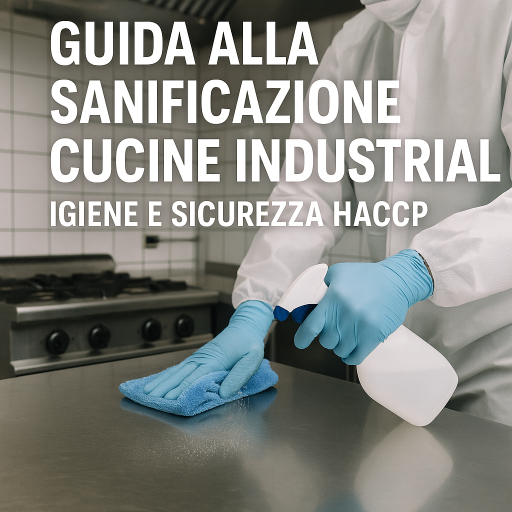Generate a high-quality, relevant image prompt for an article about: Guida alla Sanificazione Cucine